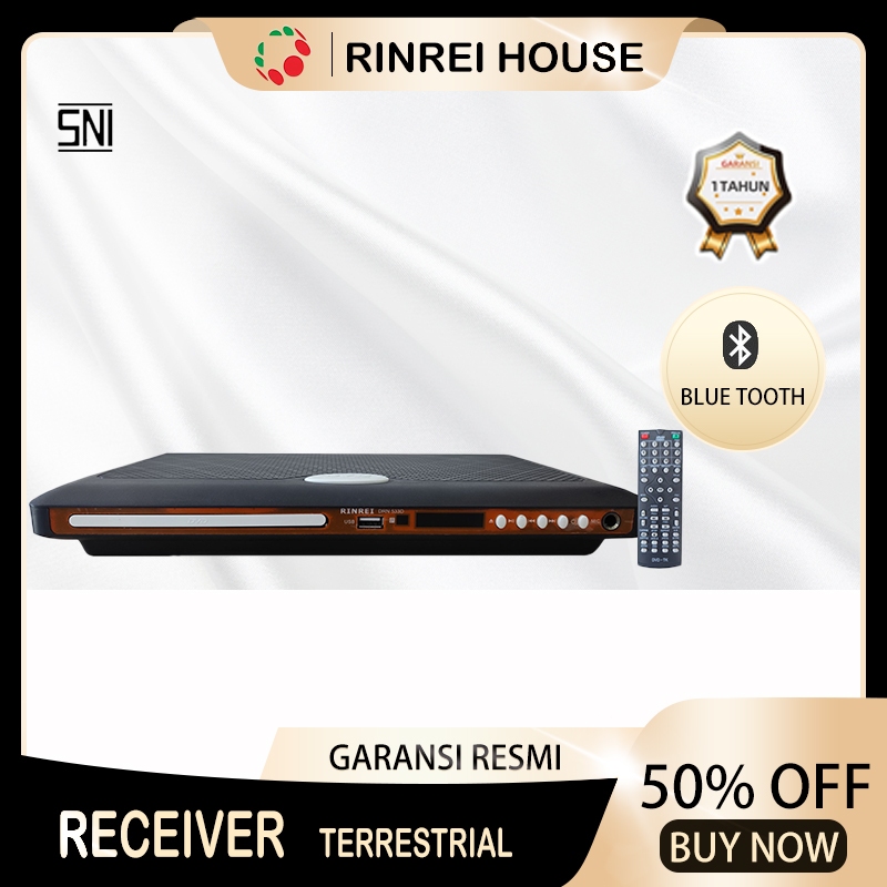 [RINREI] DVD Player HD USB HDMI + Remote - Pemutar DVD Support MP4 MKV AVI, Gratis Ongkir & Garansi 