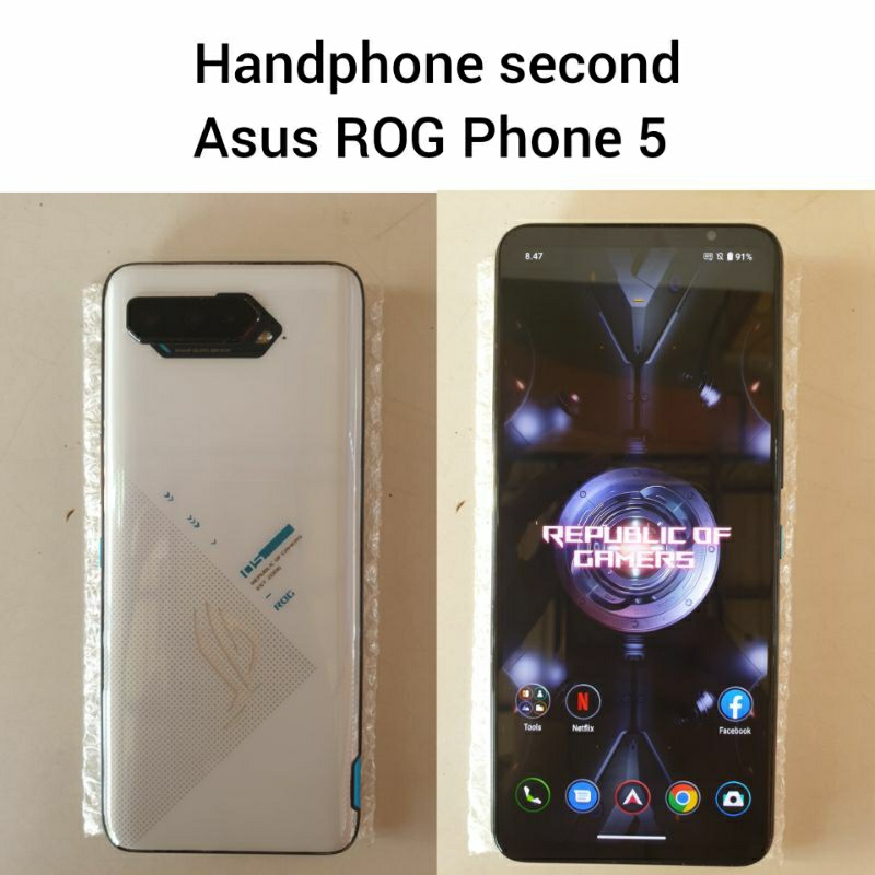 HANDPHONE SECOND ASUS ROG PHONE 5 (HARAP MEMBACA DESKRIPSI TERLEBIH DAHULU)