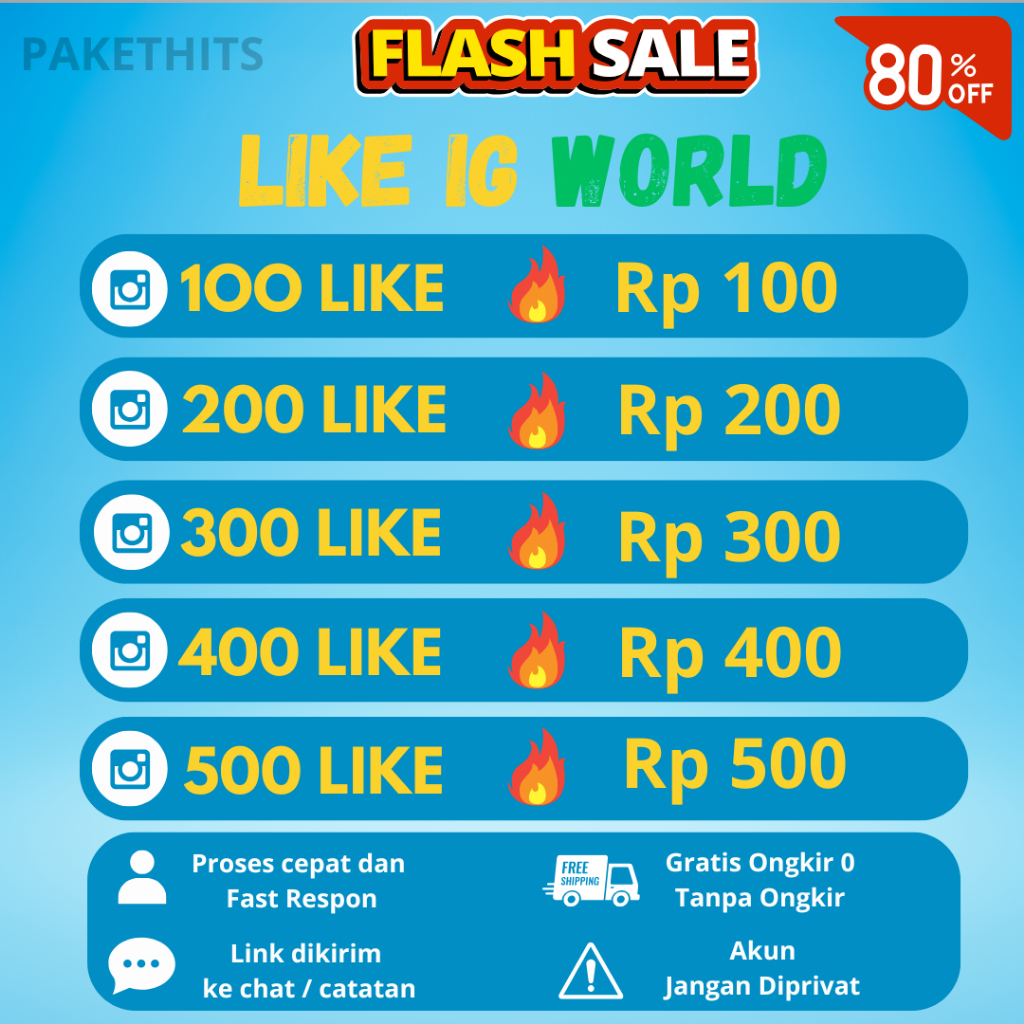LIKE INSTAGRAM WORLD MURAH PROSES CEPAT BERGARANSI