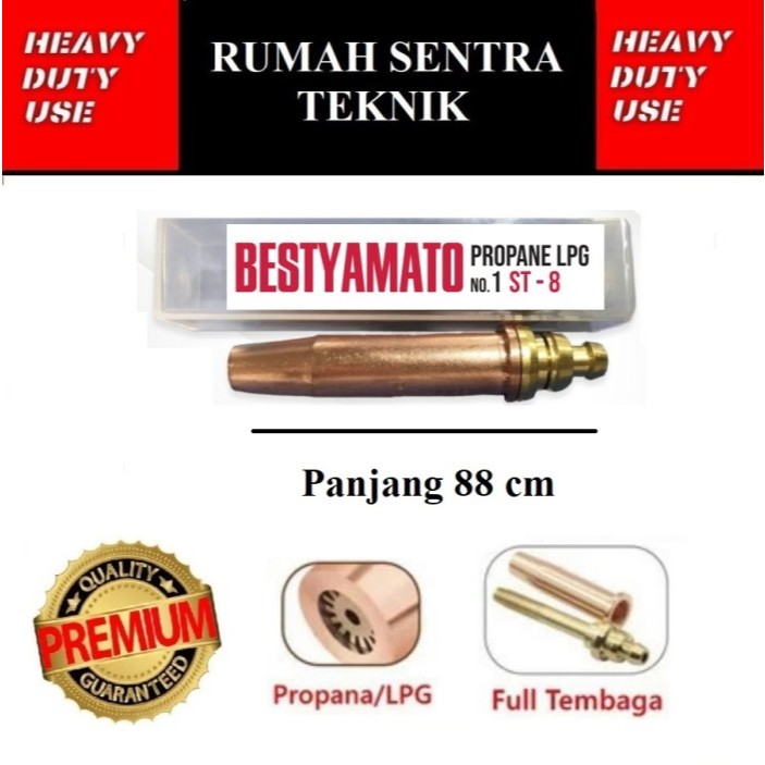 Cutting Tip Lpg Type Strong8Mata Nozzle Blender Potong Strong 8 Lpg