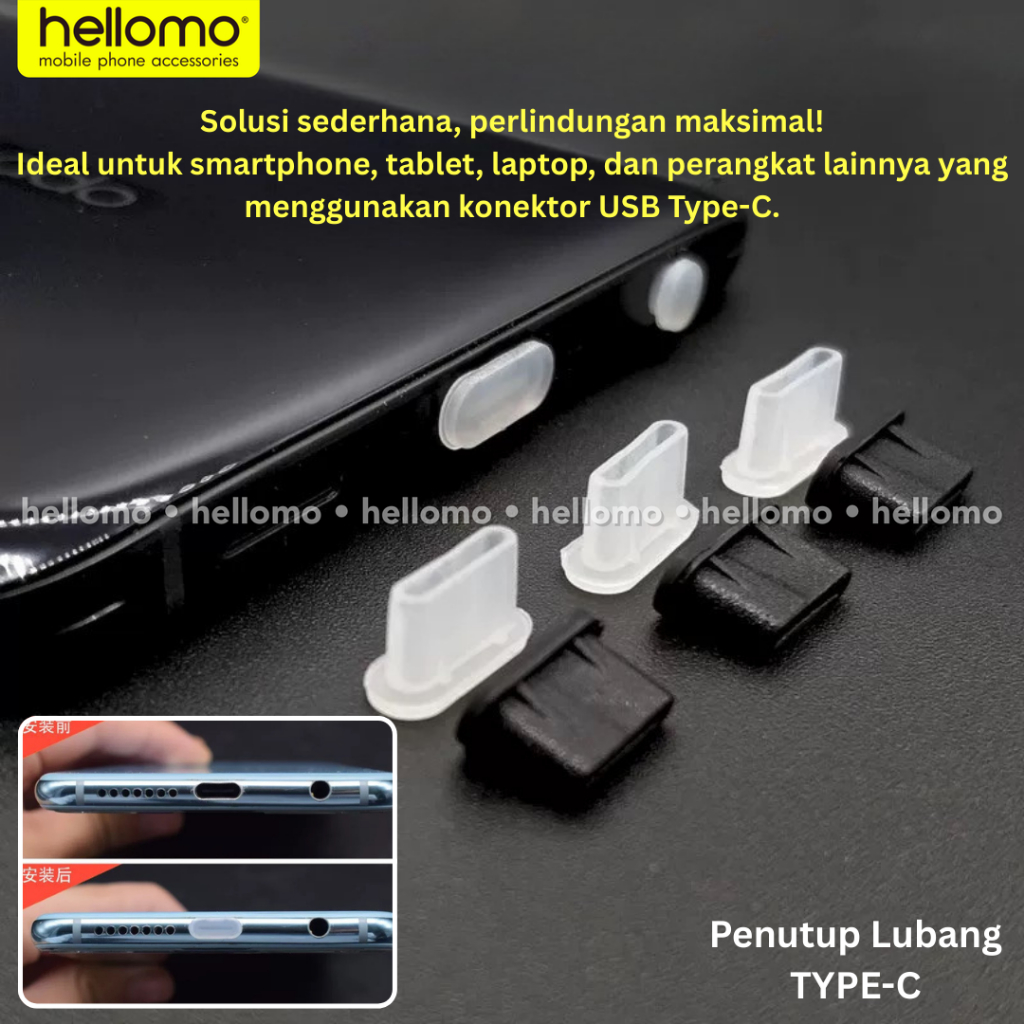Tutup Pelindung Port Charger Type C Anti Debu Dust Plug — 9