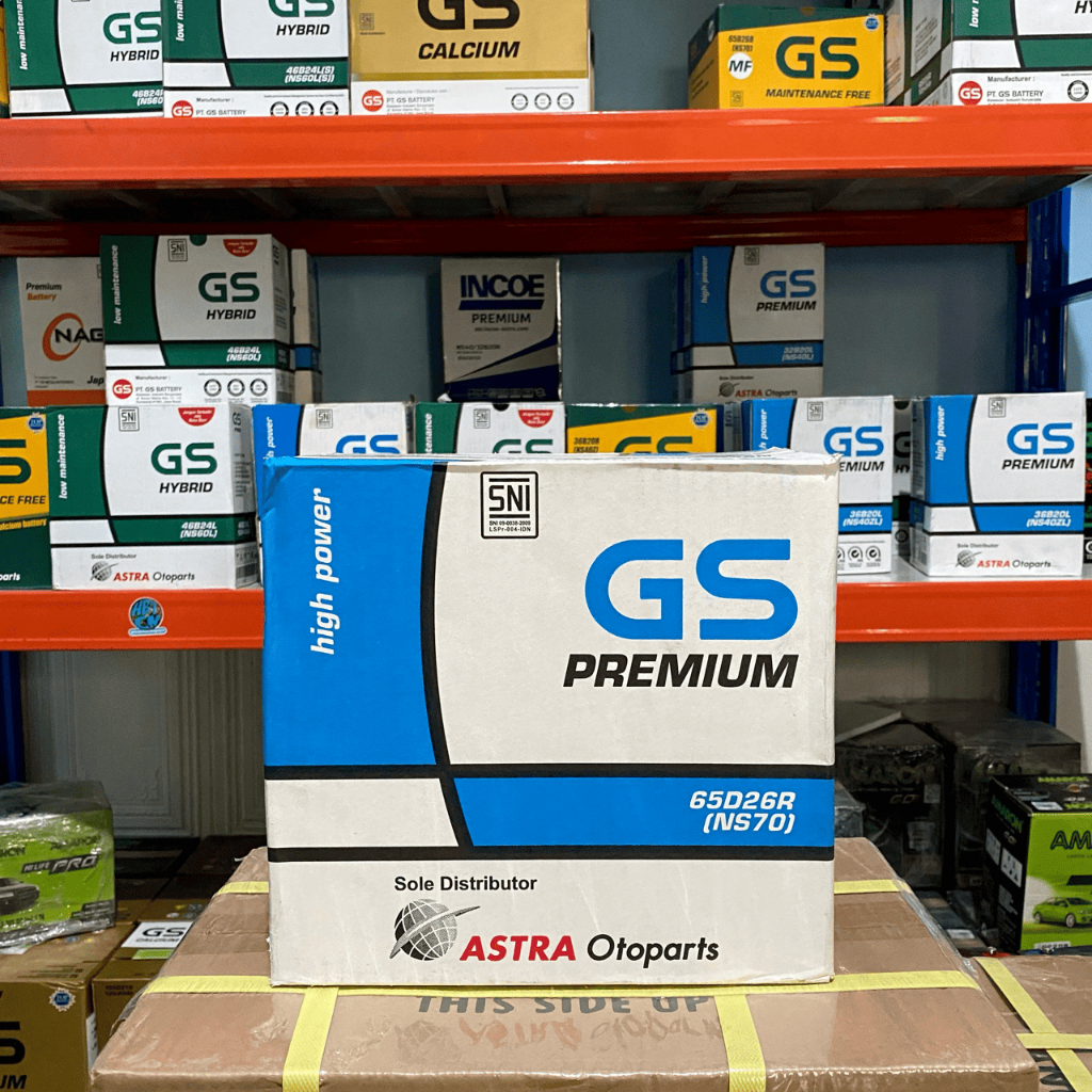 ACCU BASAH GS PREMIUM NS70 65D26R NS 70 65 AMPER KIJANG KRISTA KIJANG LGX PANTHER SERIESELF 120 PS B