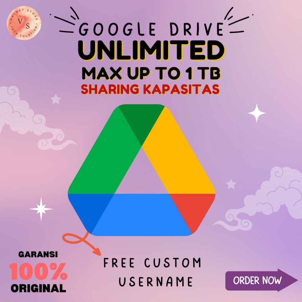 Google Drive Unlimited Storage Lifetime Bergaransi Resmi Gdrive