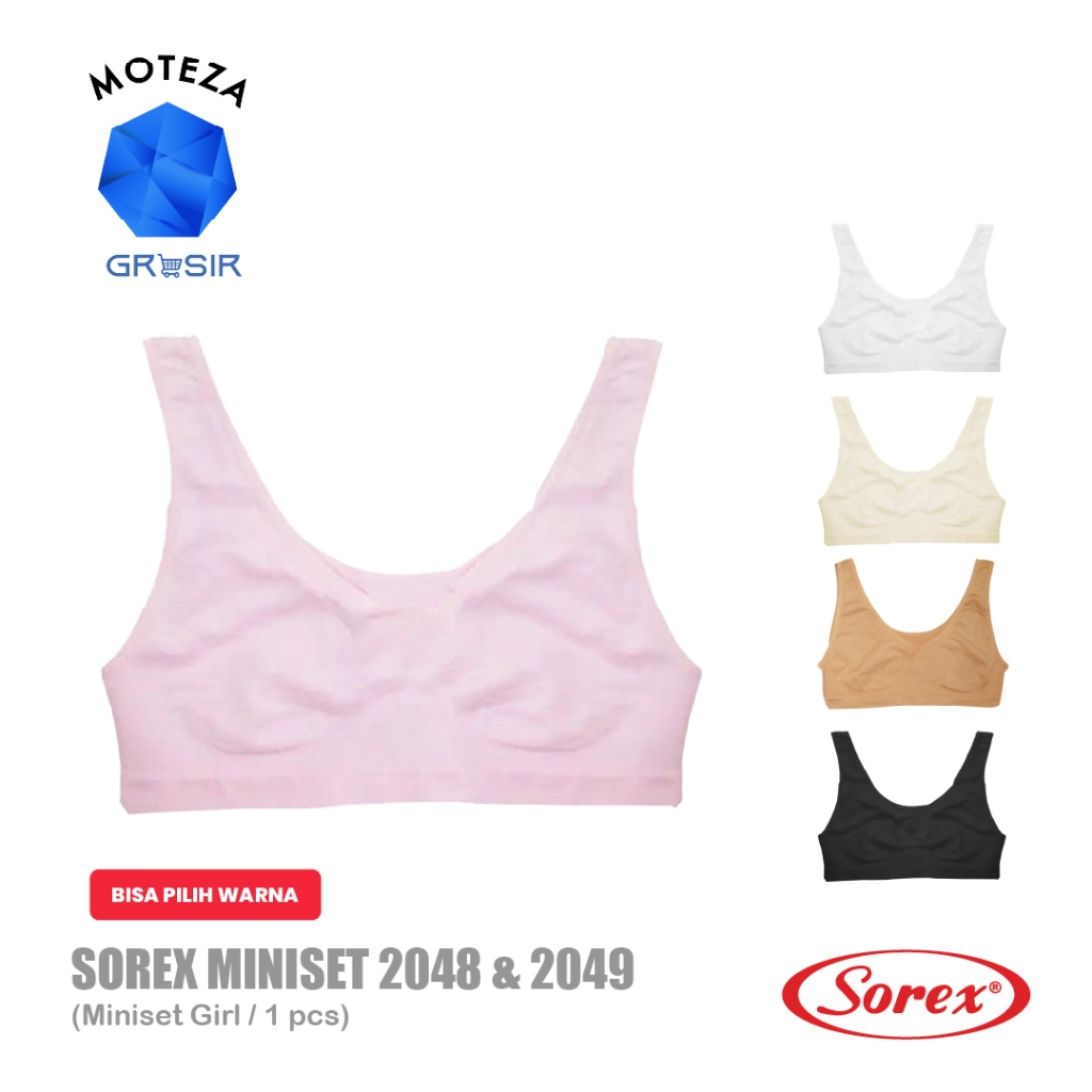 Grosir [Min 6 pcs] Sorex 2048 ; 2049 Miniset Pakaian Dalam | Bra Rajut BH ABG Anak Remaja Dewasa Per