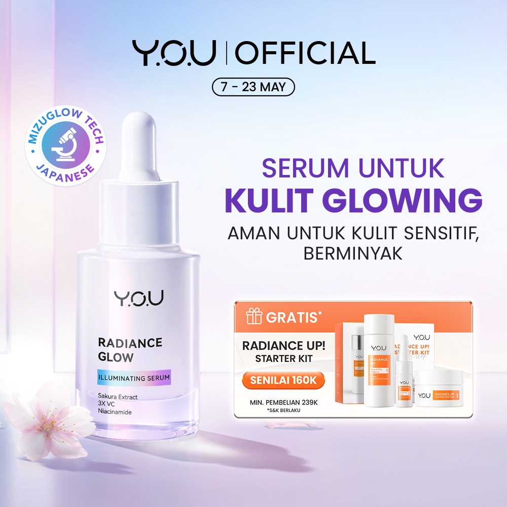 YOU Radiance Glow Illuminating Serum Brightening Vitamin C Niacinamide Gentle Glowing Skin RG 2in1 P