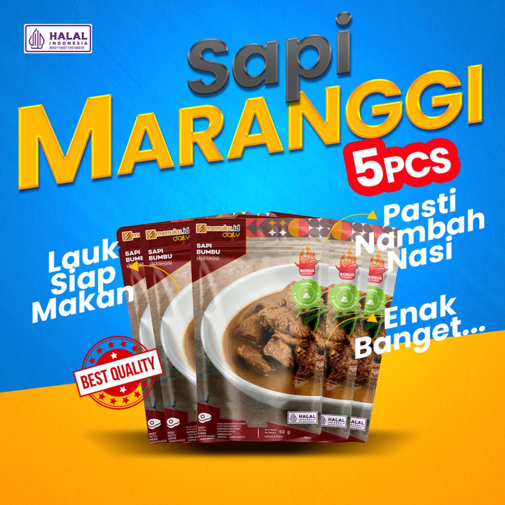

MenukuDaily - Daging Sapi Maranggi | Makanan Instan, Praktis, Siap Makan | Combo 5