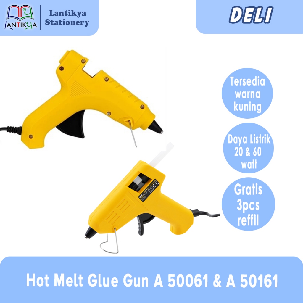

Deli Hot Melt Glue Gun / Alat Lem Tembak 20W/60W A500 61 A501 61