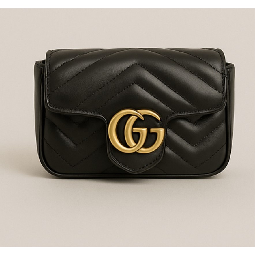 Gucci Black Marmont Bag - Tas Bahu / Selempang / Rantai Wanita Original Elegan