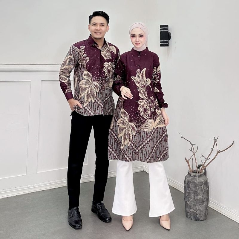 Sarimbit Set Couple Dress Kmja Lebaran Ibu Anak Ayah Kapelan Sepasang Pakaian Cowok Cewek Seserahan 
