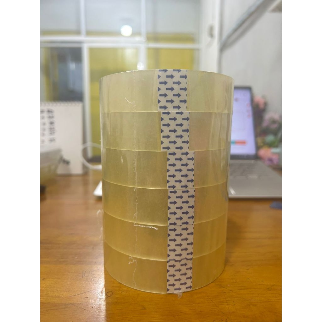 

Lakban 1 Inch 1 Pack isi 6 Roll Isolasi Selotip Clear Adhesive Tape Lakban Bening Selotip Packing Selotip Buket