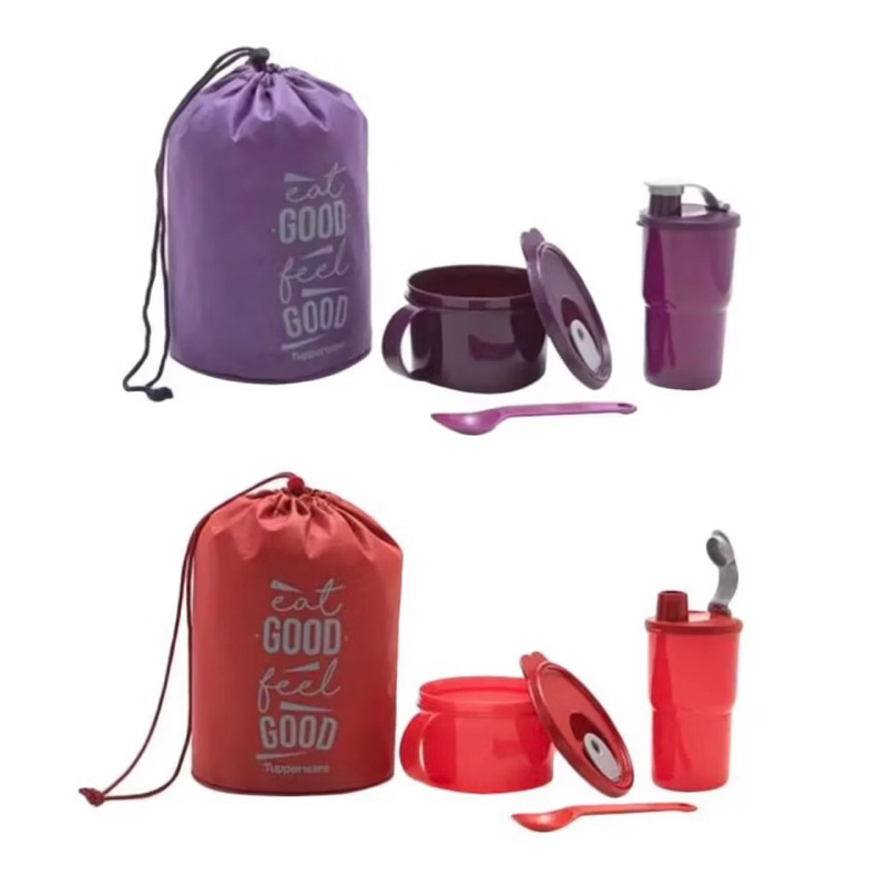 Red-Purple Blush Tupperware Soup Mug & Tumbler