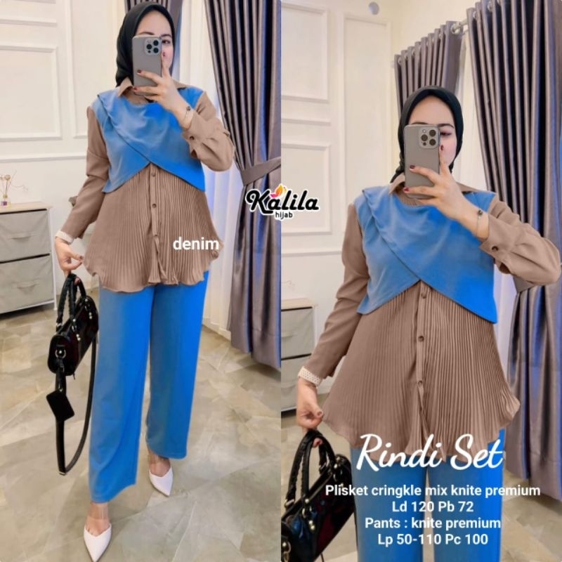 Pakaian Muslim Wanita Rindi Set