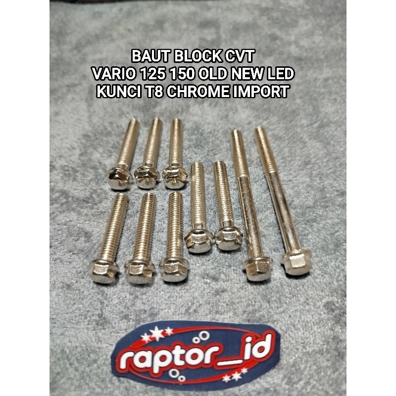 BAUT CVT VARIO TECHNO 125 150 OLD NEW LED KUNCI T8 CHROME IMPORT