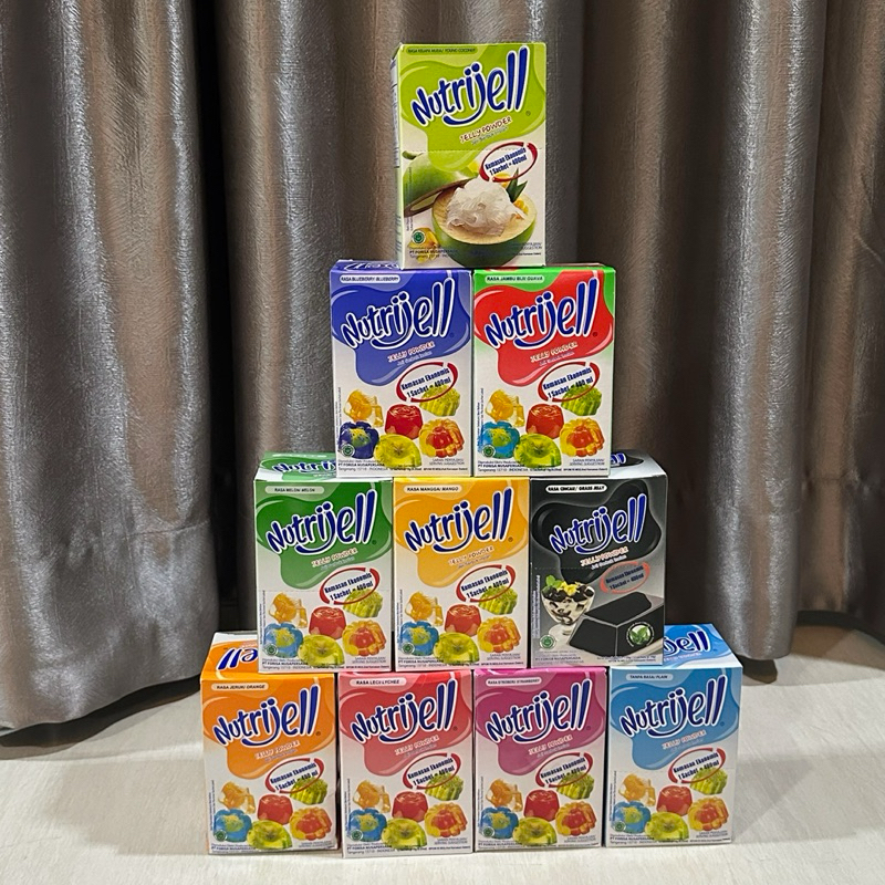 

Nutrijell Eko Jelly Powder Sachet Instan 10gr /1 Box (Isi 12 pcs) | Plain, CIncau, Guava, Kelapa Muda, Blueberry, Melon, Mangga, Strawberry, Jeruk, Leci, Coklat