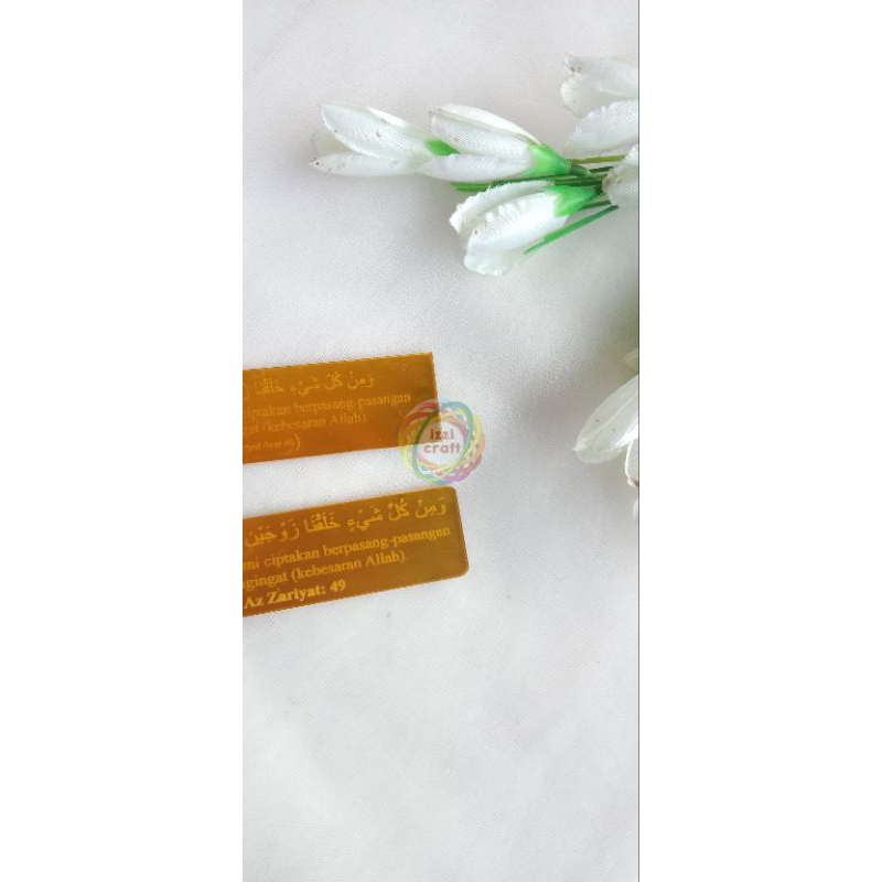 Akrilik Mahar Tulisan Ayat Quran Hiasan mahar