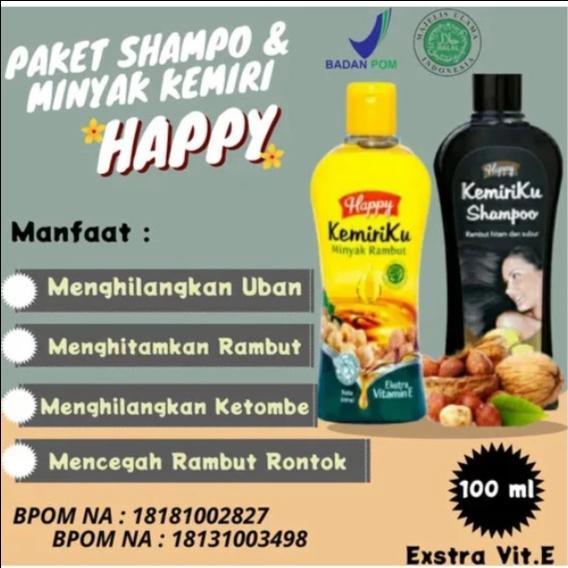 (PAKET) SHAMPO+MINYAK RAMBUT KEMIRIKU VIT.E PENUMBUH RAMBUT BOTAK/PERAWATAN RAMBUT UBAN 100% ORI BPO