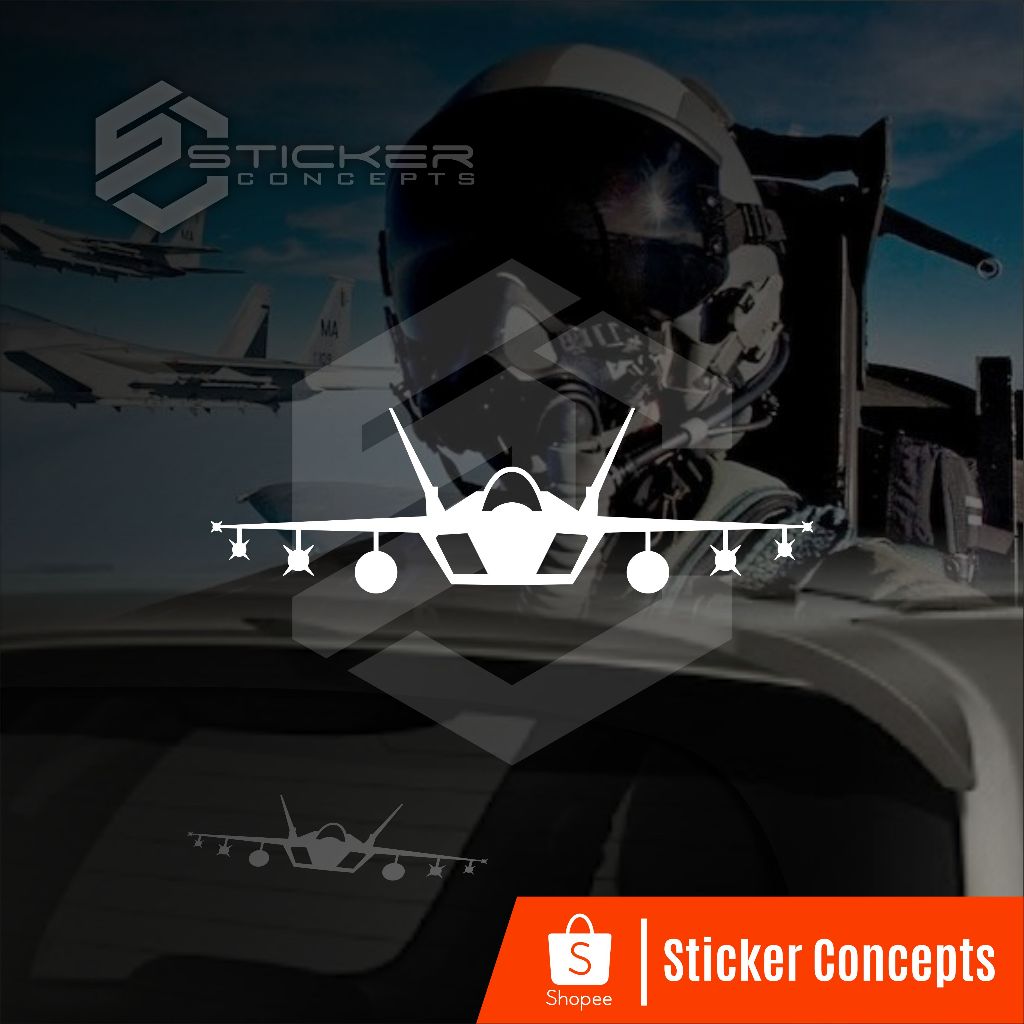 Stiker Pesawat Tempur Rafale mobil kaca belakang