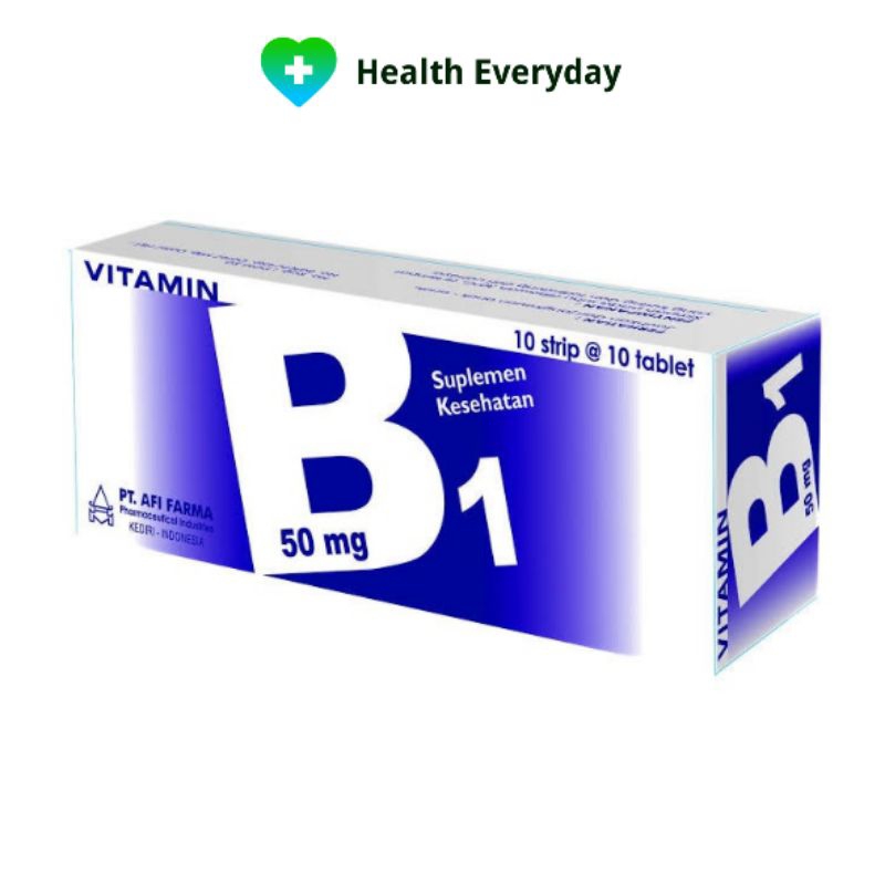 VITAMIN B1 50mg Tablet 100s/Dus - AFI FARMA