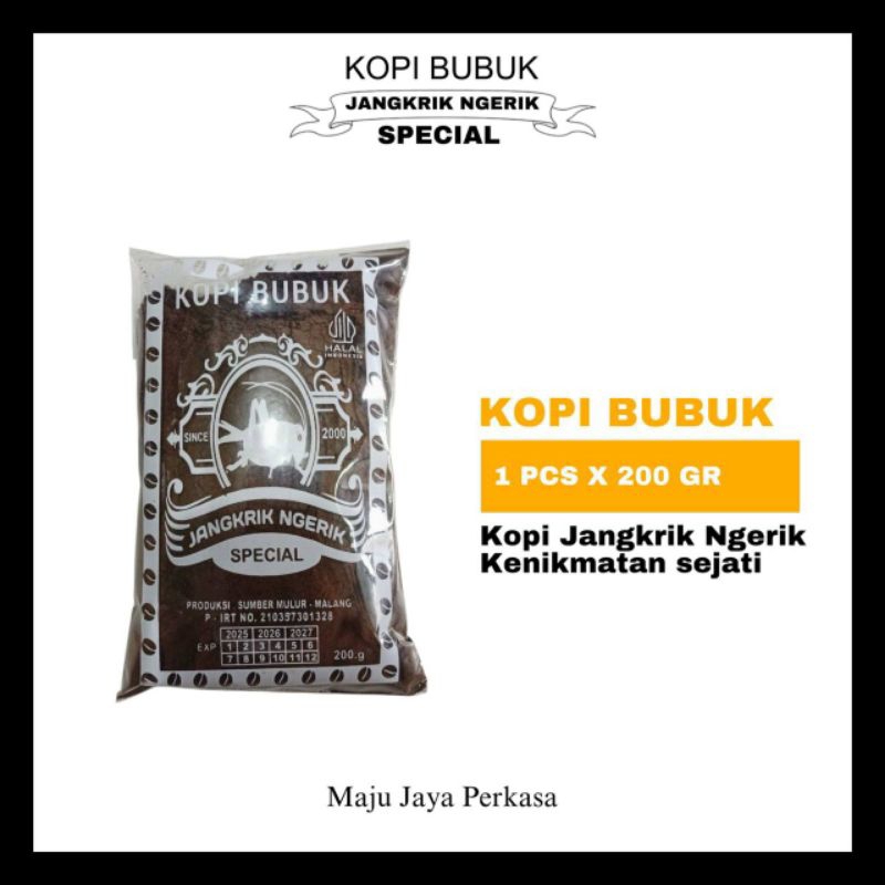 

kopi bubuk jangkrik 100% robusta original 200gr termurah