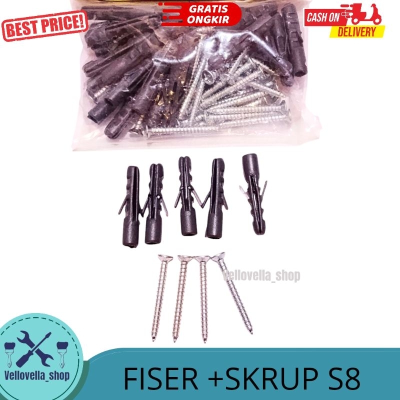 Piser sekrup set S8 / Viser sekrup set S8 isi -/+ 25pc
