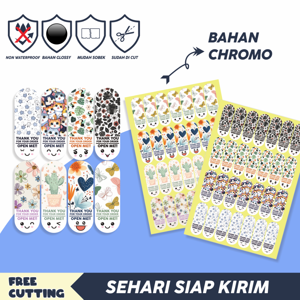 

28 pcs stiker label segel open me