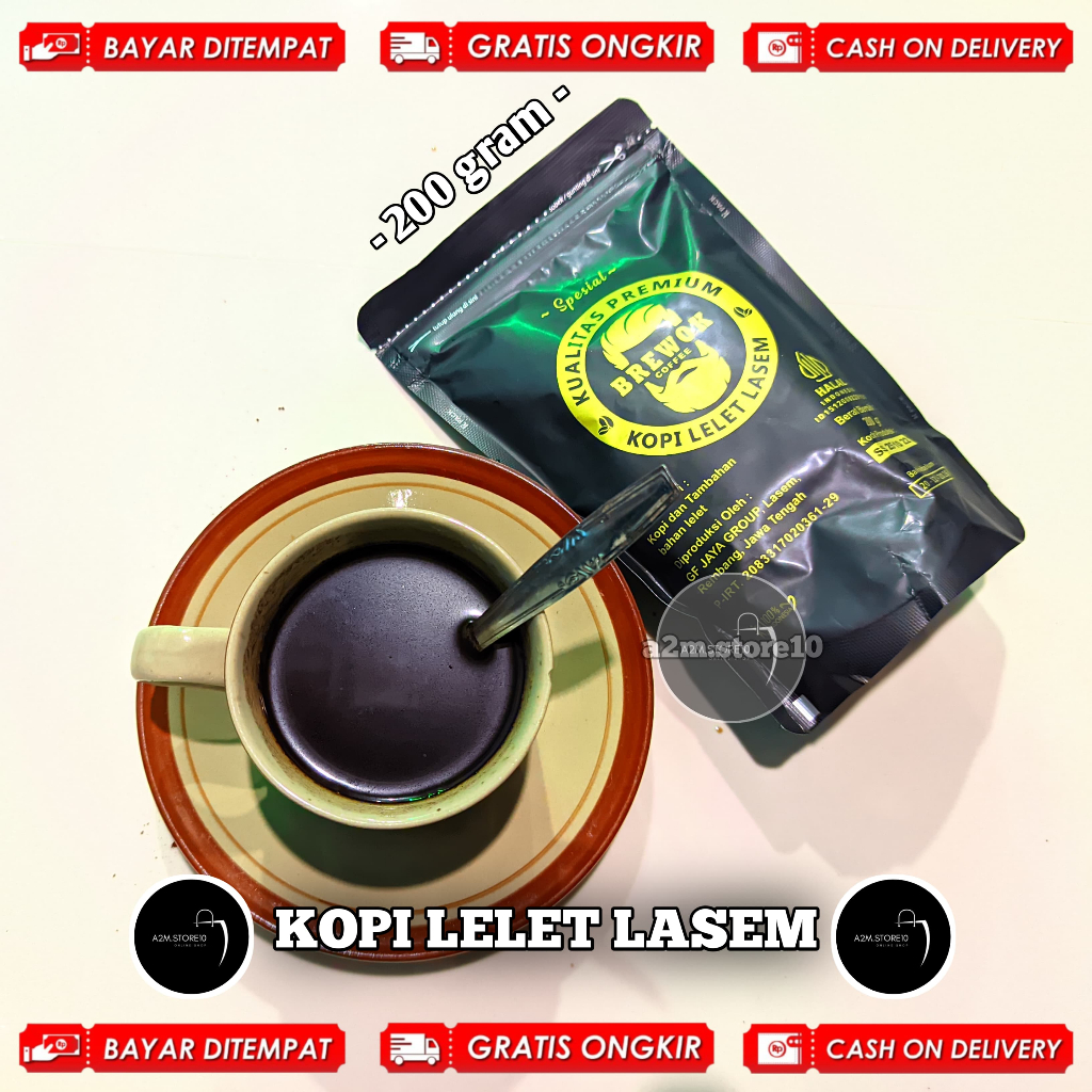

KOPI LELET LASEM 225 GRAM BREWOK KOPI HITAM KOPI ASLI TERLARIS BUBUK KOPI HALUS