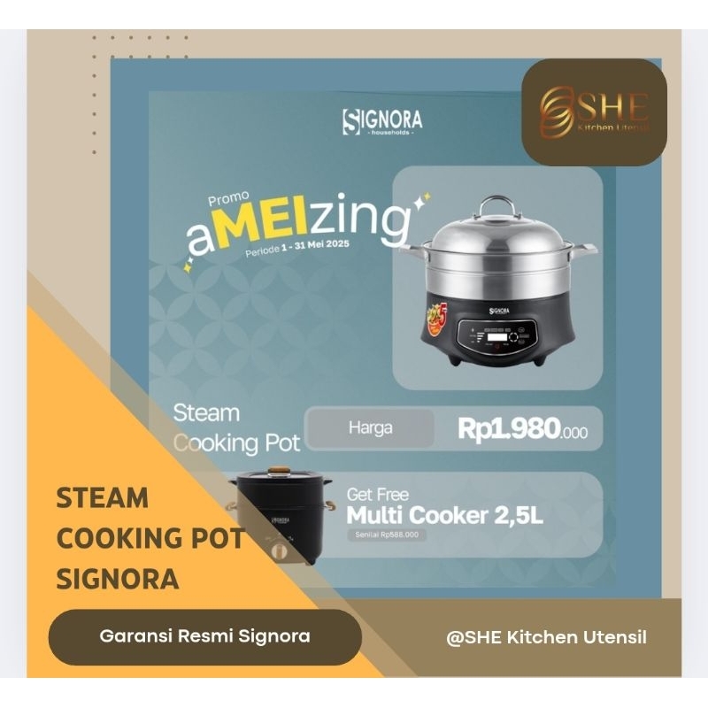 Steamer Turbo Signora Panci Kukus Listrik Turbo