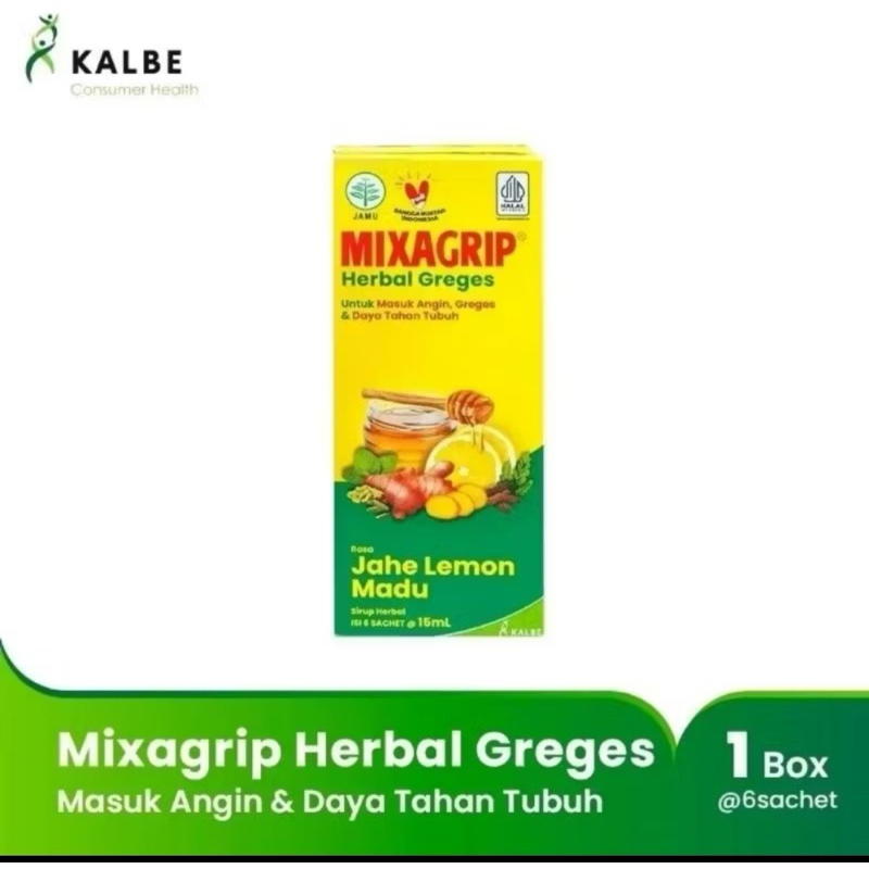 

Mixagrip Herbal Greges 1 box isi 6