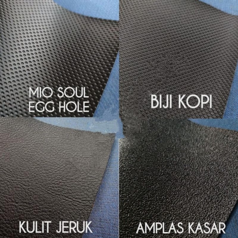 Grosir Kulit Jok Motor Polos Hitam Murah Universal Mio Soul, Amplas Kasar, Kulit Jeruk, Biji Kopi, C