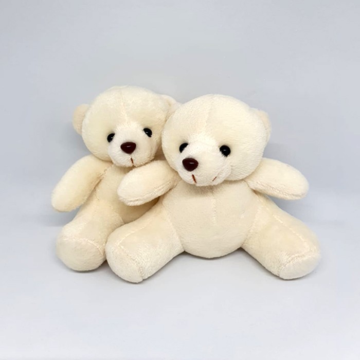 Boneka Beruang Putih Polos Lucu Teddy Bear Kecil Mini Lembut Imut Souvenir Kado Hampers Spesial
