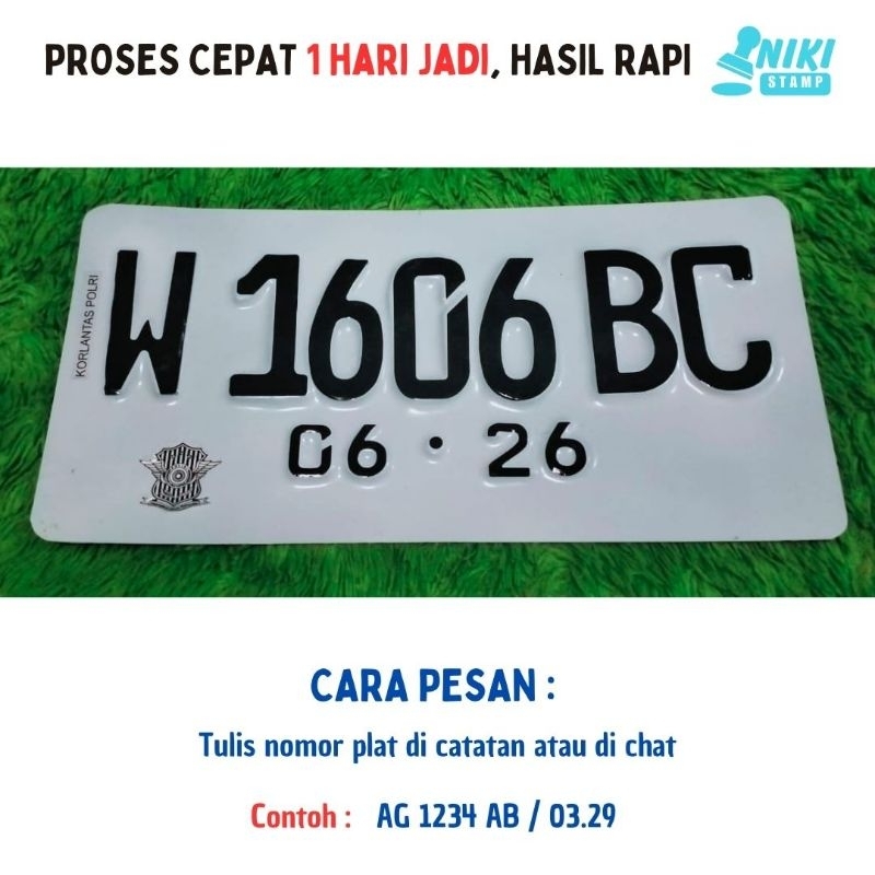 FONT BARU Cetak Plat Mobil JDM Custom