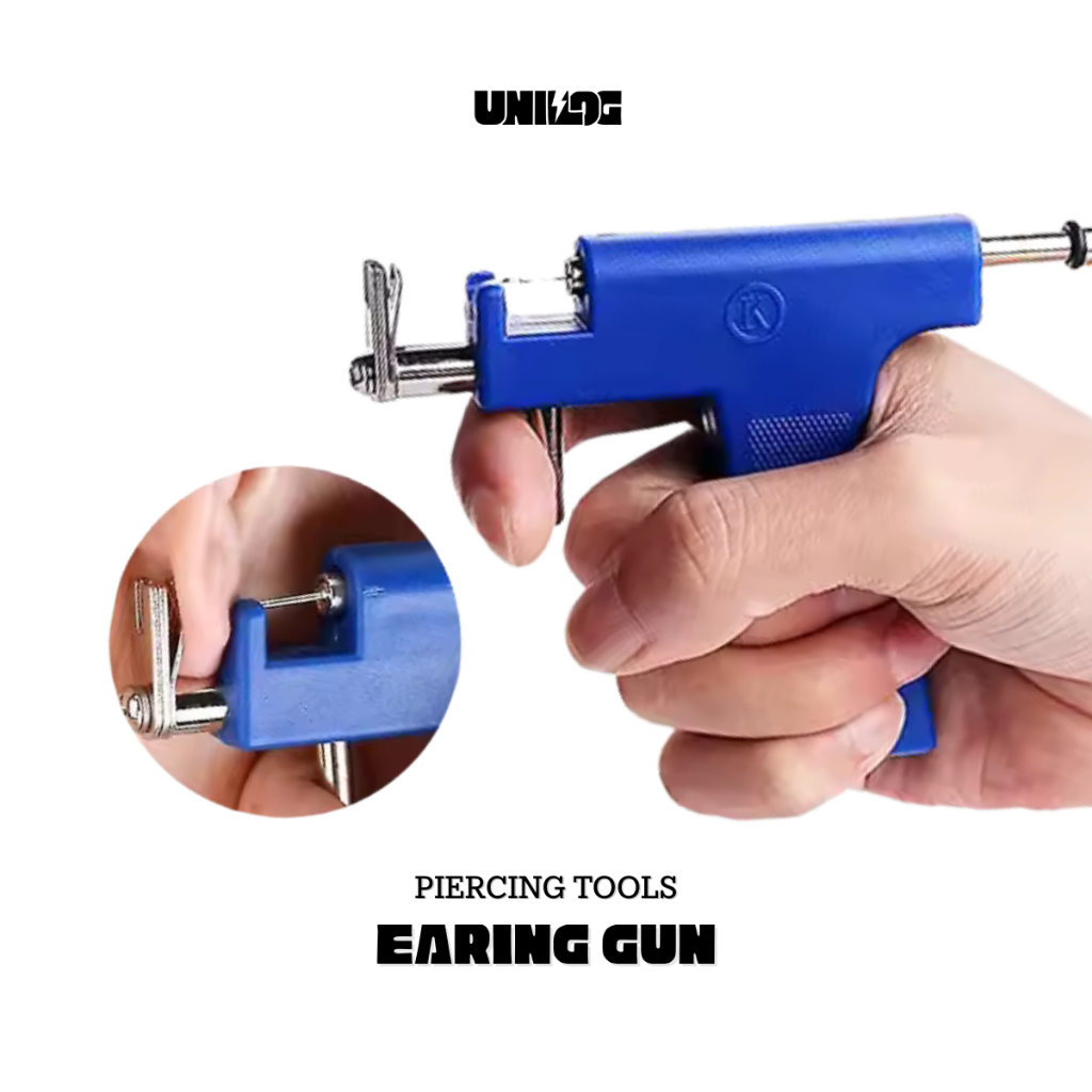 Alat Tindik Telinga Multifungsi + Anting Tindikan | Piercing Gun Set Unilog