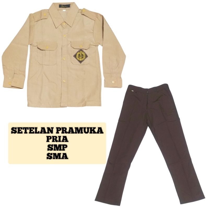 setelan pramuka SMP SMA laki laki