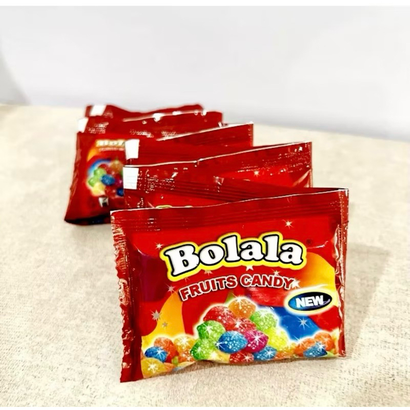 

permen bolala fruits candy, 1 renceng isi 10 bungkus