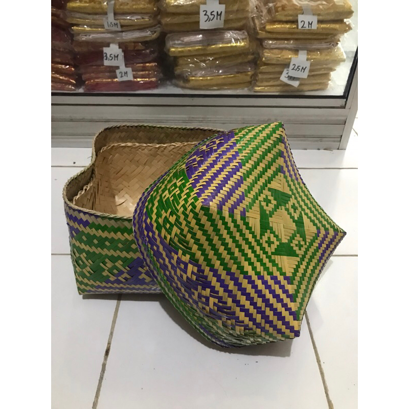 Keben / Sokasi bali bahan kulit bambu berlapis uk.25cm