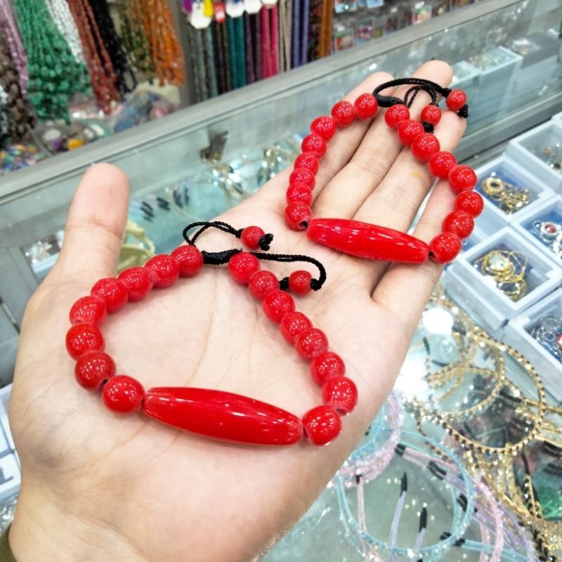 Gelang Lilis Lamiang Etnik Dayak Kalimantan Batu Marjan