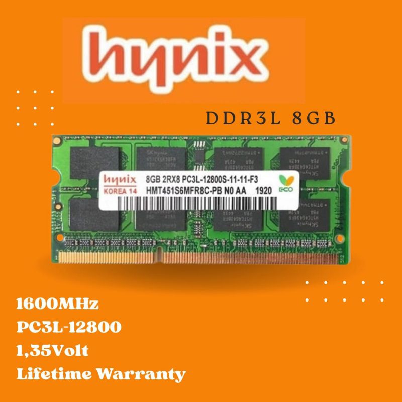 RAM 8GB DDR3L 1600MHZ LAPTOP HYNIX