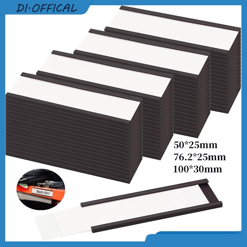 

50pcs 50x25mm 75*25mm Magnetic Label Holder Magnetik Label Harga Dirak Price Tag Magnetik