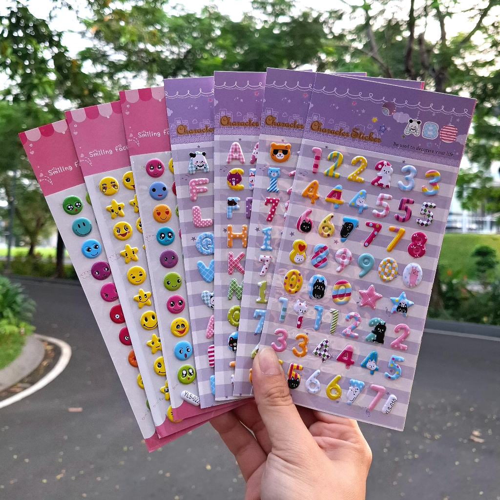 

Gambar Tempel Sticker Timbul Stiker Anak Karakter Huruf Alfabet
