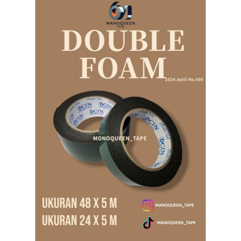 

double tape busa foam hijau 24x5m 1pcs/roll