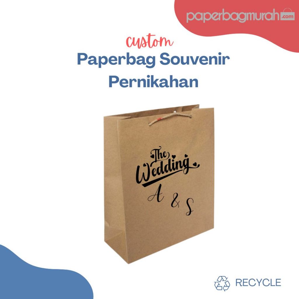 

Paperbag custom Pernikahan, Tas Kertas Butik, Tas Kertas Kecantikan TPL 20x16x5 PRINTING
