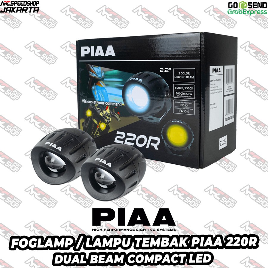 Lampu Tembak Projector Lamp Foglamp Fog Lamp PIAA 220R Dual Beam Compact LED Universal ZX25 ZX25R ZX