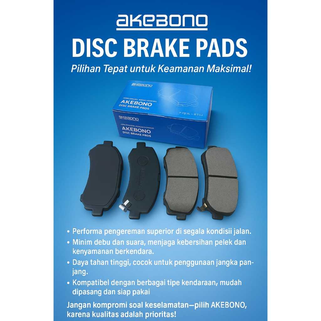 Brake Pad Kampas Rem Depan Datsun Go/Go+ Akebono AN-496WKI