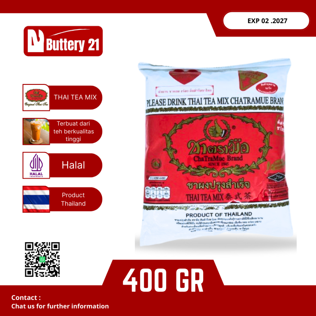

THAI TEA MIX CHATRAMUE BRAND 400 GR/BUBUK THAI TEA MIX/CHATRAMUE/THAI TEA