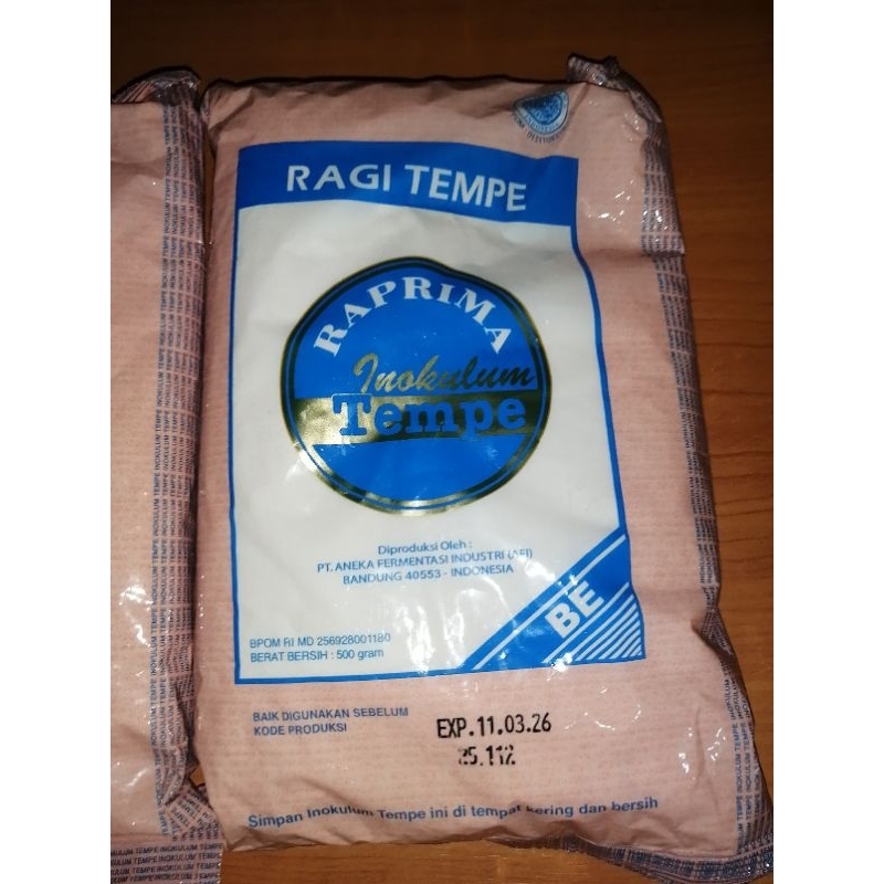 

RAGI TEMPE RAPRIMA REPACK 50 GR. SELALU BARU