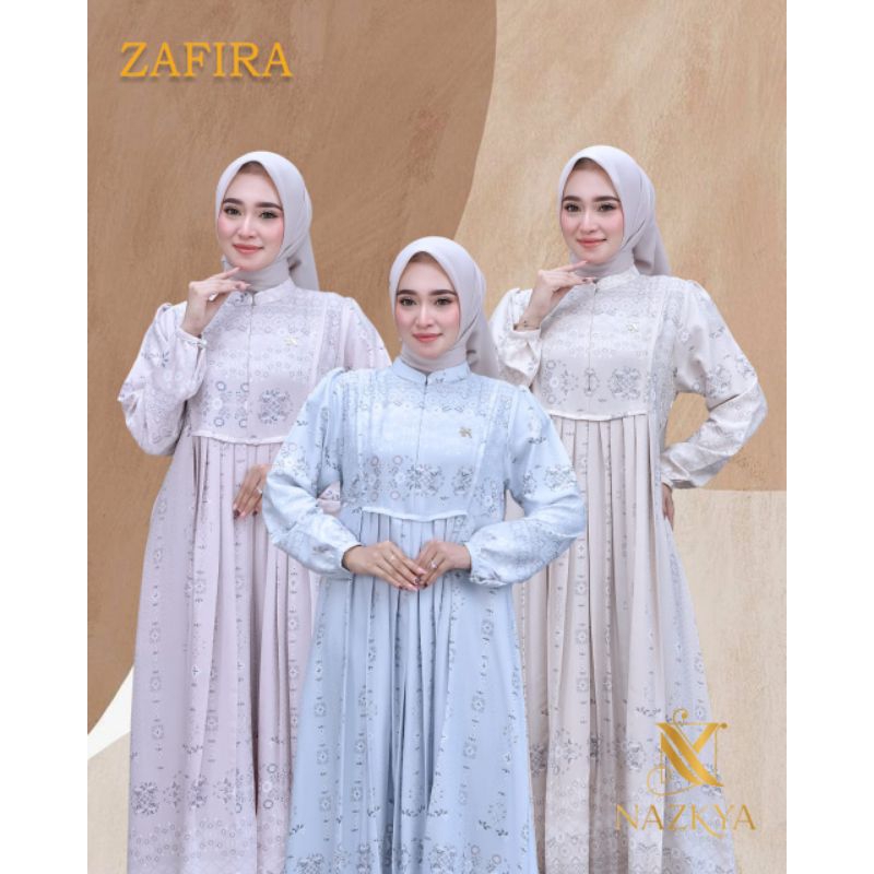 ZAFIRA Gamis Bahan Jaguar Aleza ORI by Nazkya/ Zafira Dress Ory Nazkya/ Gamis Nazkya Zafira Dress/ G