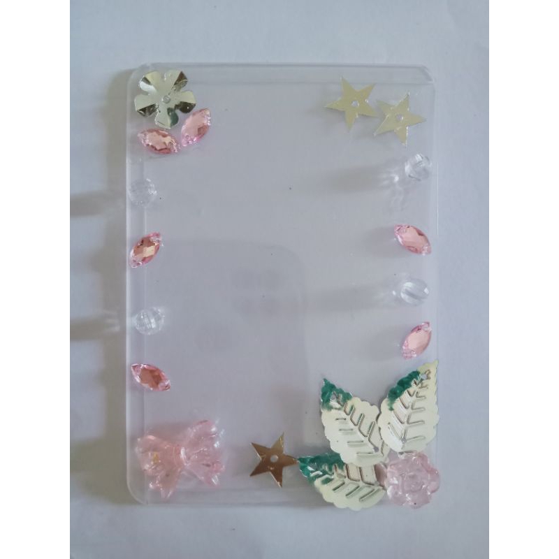 READY STOK, Photocard Holder, toploader deco cream, PC holder kpop