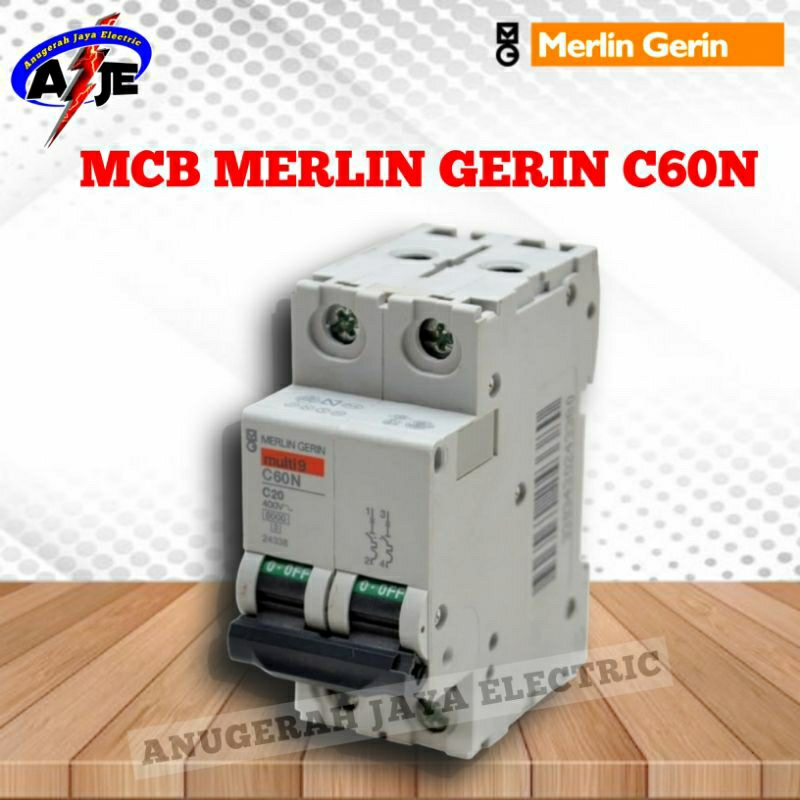 MCB MERLIN GERIN C60N 2PHASE. TERSEDIA 6A. 10A. 16A. 25A. 32A. 50A. 63A. KUALITAS ORIGINAL.