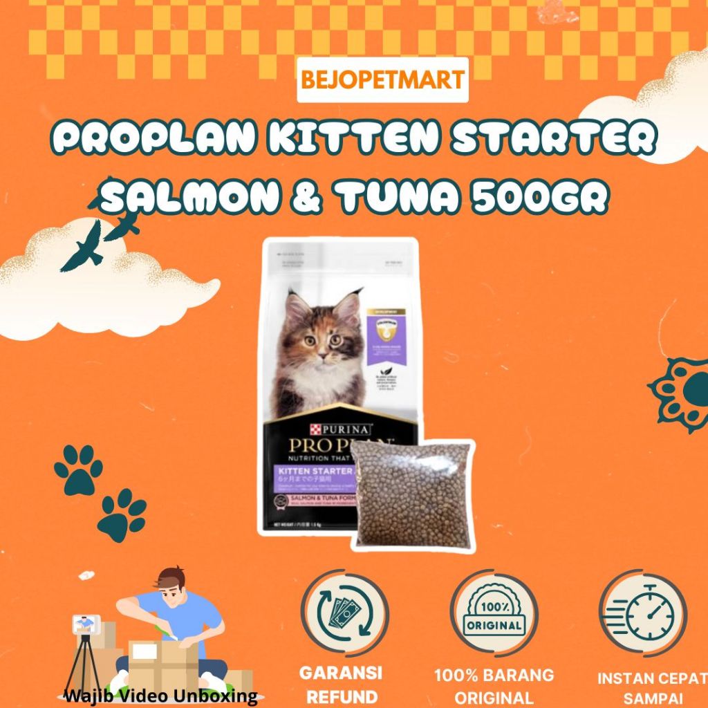 PROPLAN Kitten Starter Salmon & Tuna Makanan Kitten Kering 500gr