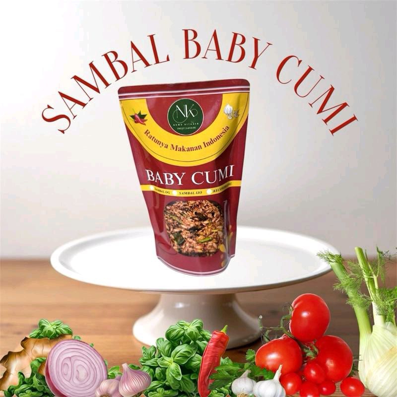 

NOMU - Sambal Baby Cumi Mini Size Lauk Instan Khas Medan
